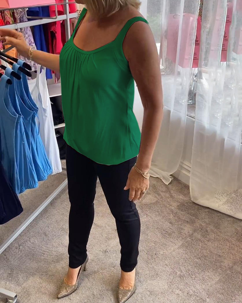 Hanner Real Pleated Top Without Sleeves - Elena Harper