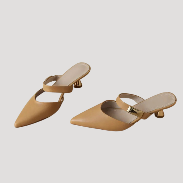 Women's Pointed Toe Heeled Mules