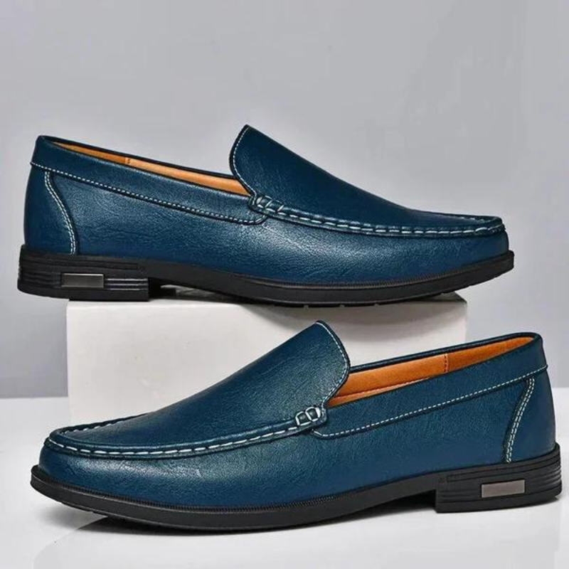 Men's Slip-On Loafers with Contrast Stitching