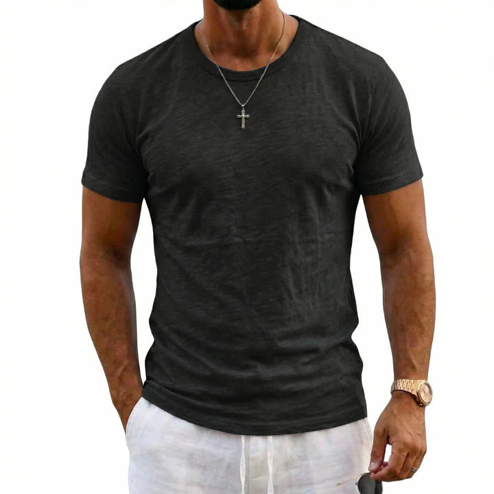 LAURENT MONACO | SLUB COTTON T-SHIRT FOR MEN