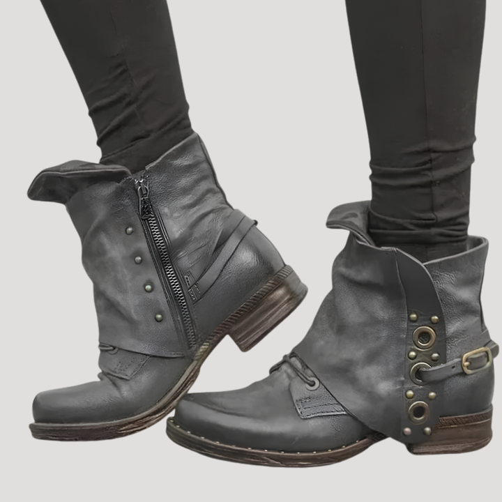 Vintage Women's Buckle Ankle Boots