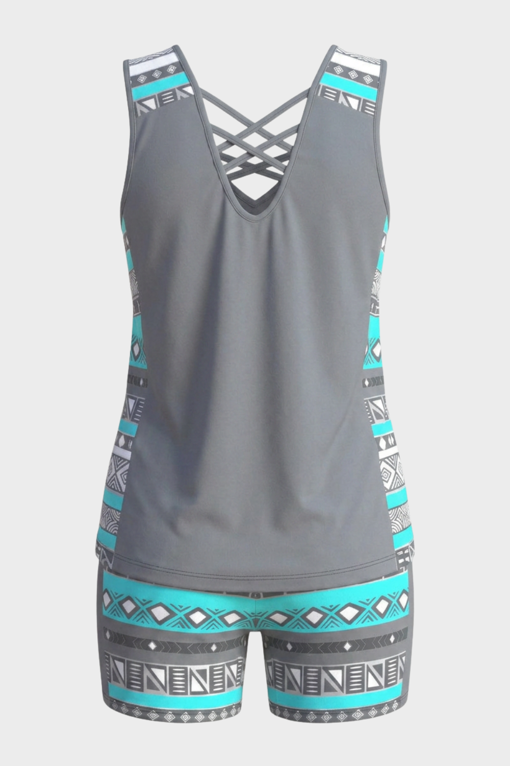 Women's Tankini Set | Patterned Shorts