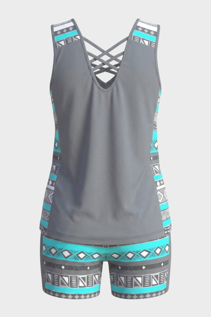 Women's Tankini Set | Patterned Shorts
