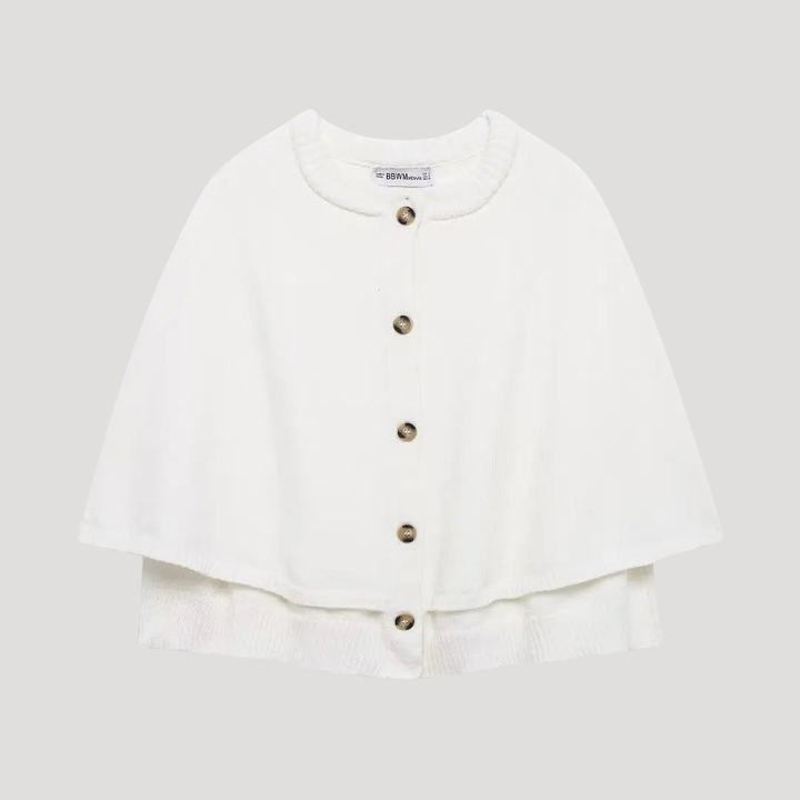 Buttoned Women's Cardigan Cape