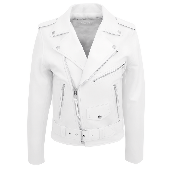 Brandon Biker Jacket with Multiple Pockets for Men, view 4 - Elena Harper
