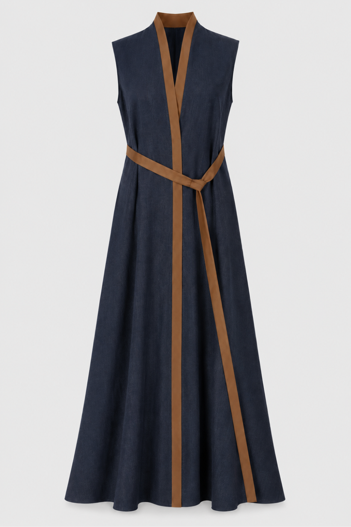 Women's Maxi Dress Contrast | Sleeveless