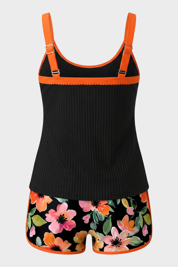 Women's Tankini Set | Floral Shorts