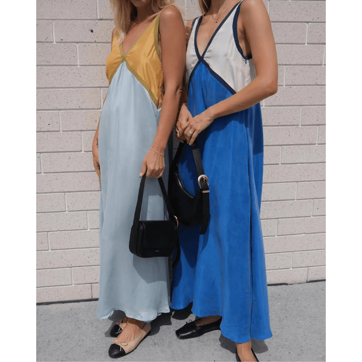 Renata V-Neck Dress, view 8 - Elena Harper