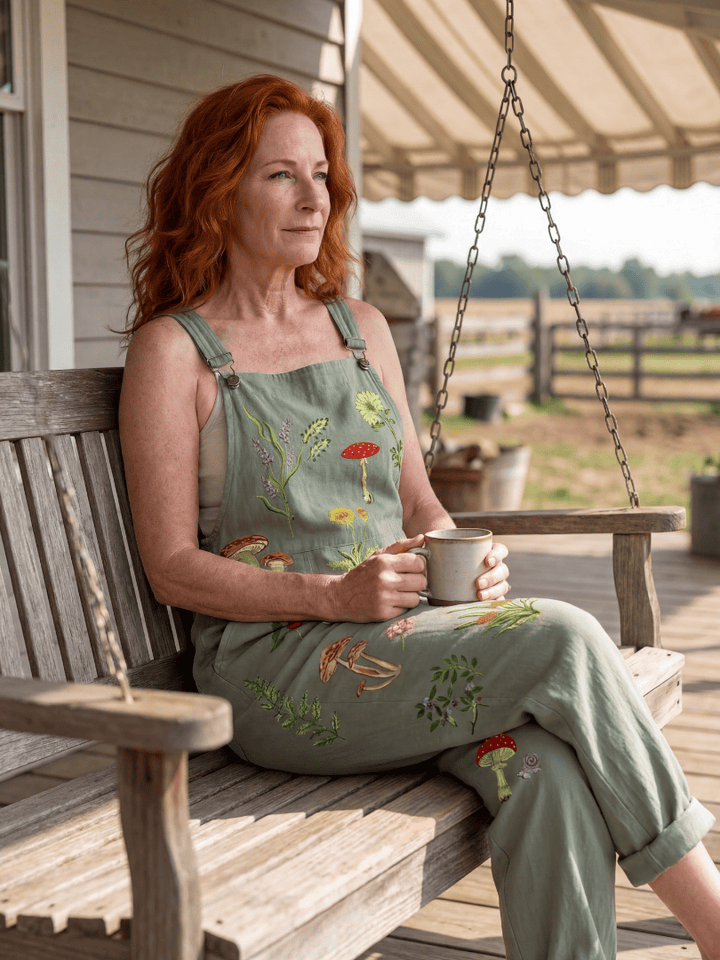 Emma & Rose Cape Town Amelie™ Field Strap Jumpsuit showing lightweight fabric and adjustable shoulder straps on a mannequin.