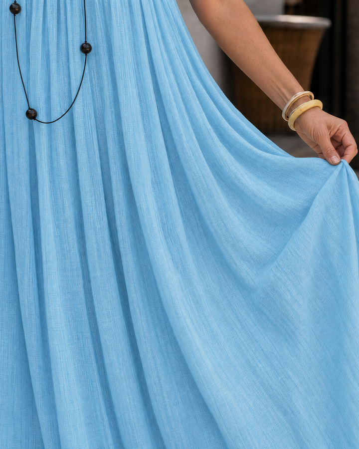Amener Flowing Sleeveless Strappy Relaxed Midi Dress - Elena Harper