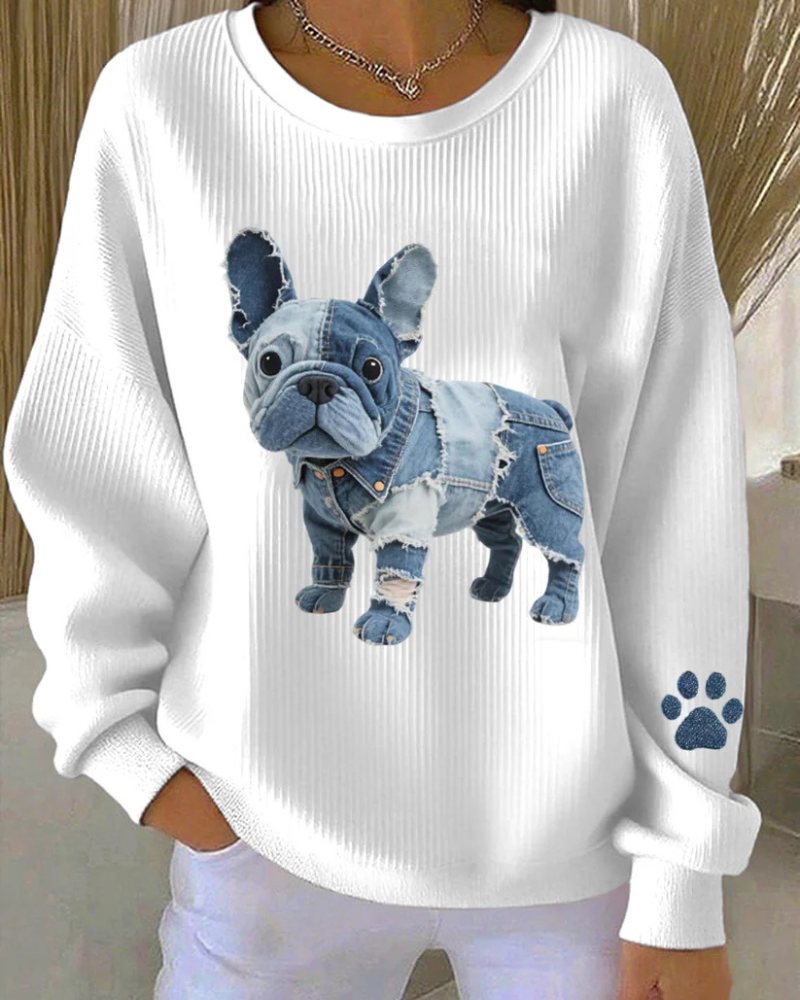 Dax™ | Comfortable Sweater with Animal Patchwork Print