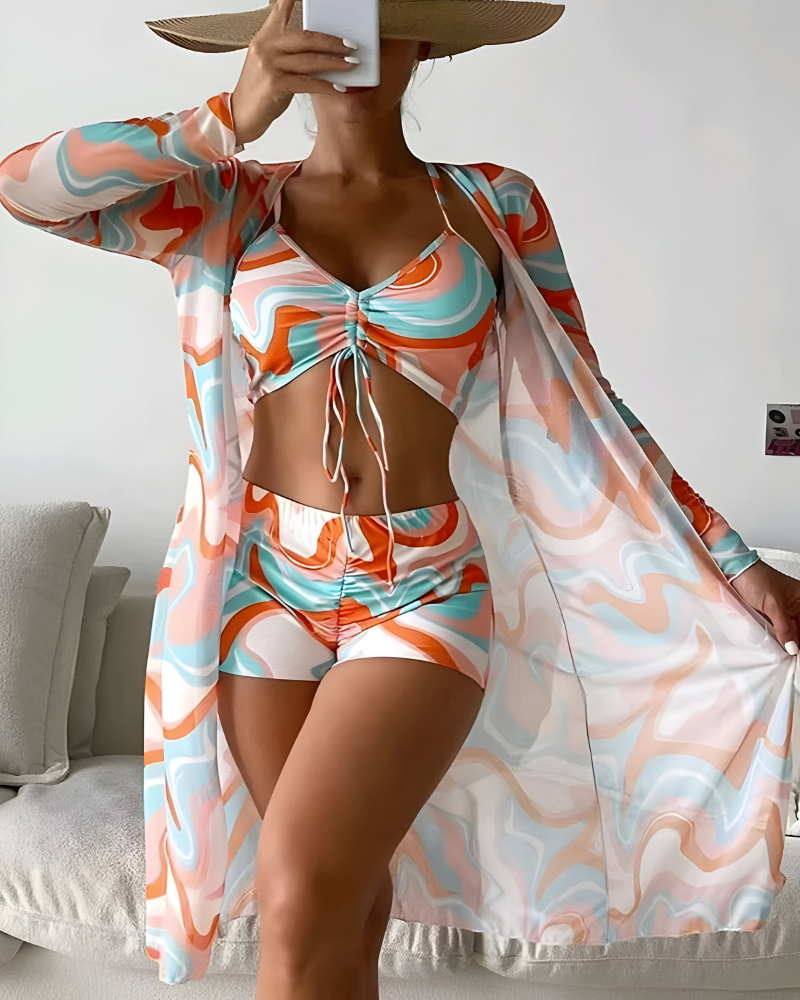 Noëlle™ | Stylish Three-Piece Bikini Set
