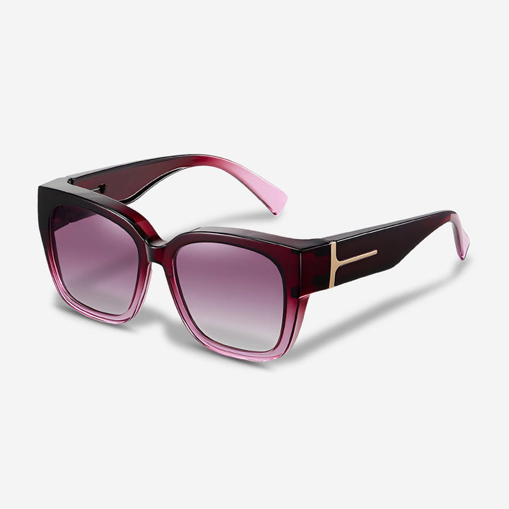 ClipShades Elegant Overlay Sunglasses for Glasses Wearers, view 4 - Elena Harper