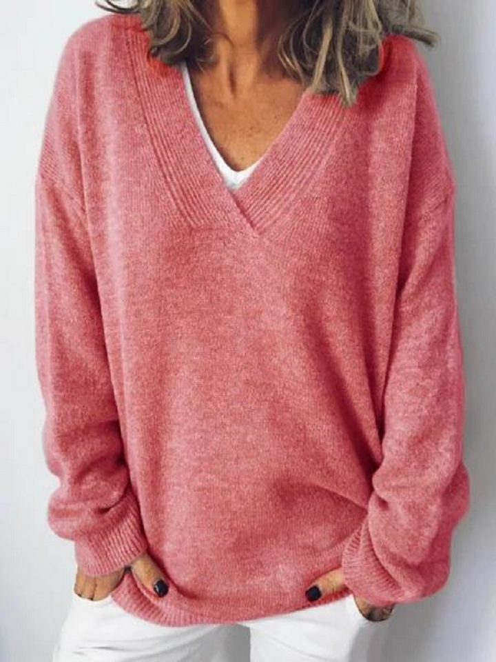 Monika - V-Neck Cashmere Pullover