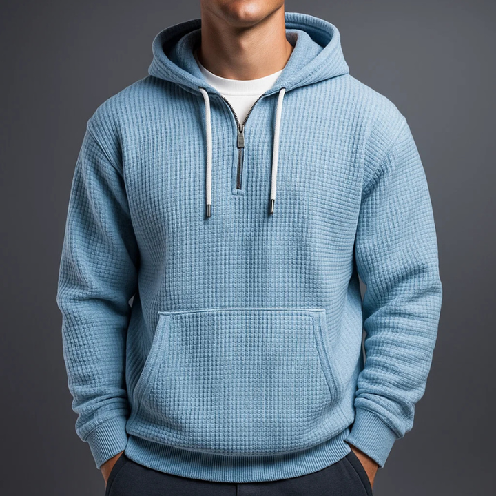 LAURENT MONACO | WAFFLE KNIT HOODIE FOR MEN