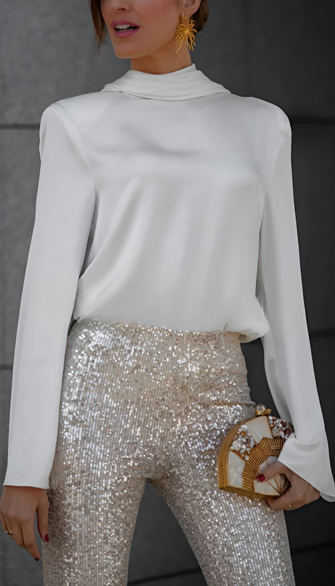 Zari™ | Elegant Sequin Flared Pants