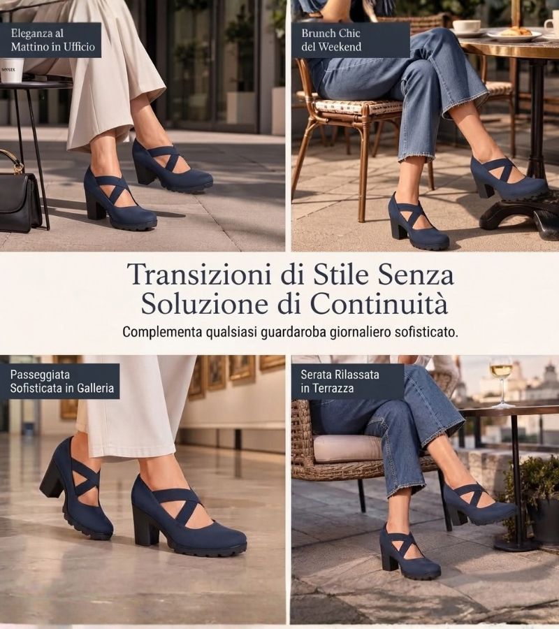 Mary Jane | Heeled Shoes with Elastic Straps