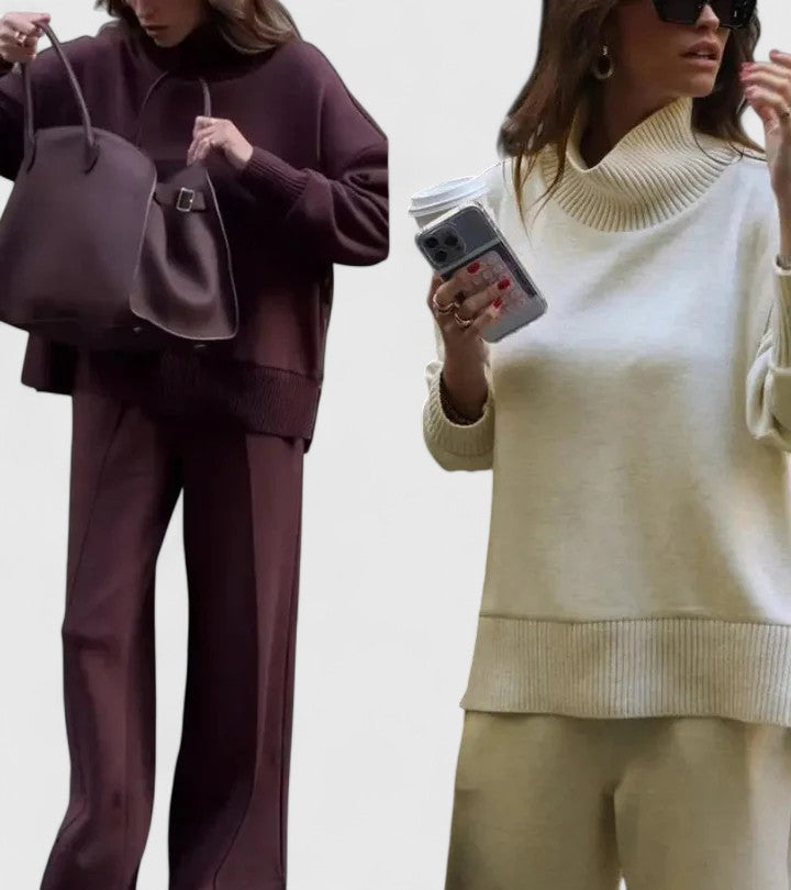Hailey Relaxed and Luxe Two-Piece Set, view 3 - Elena Harper