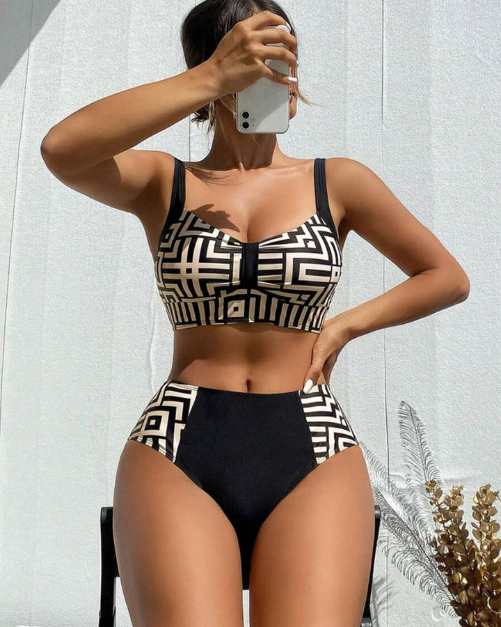 Azari stylish two-piece bikini with print, view 5 - Elena Harper