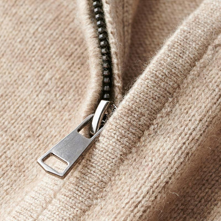 Effortless Comfort Zip Sweater - Elena Harper