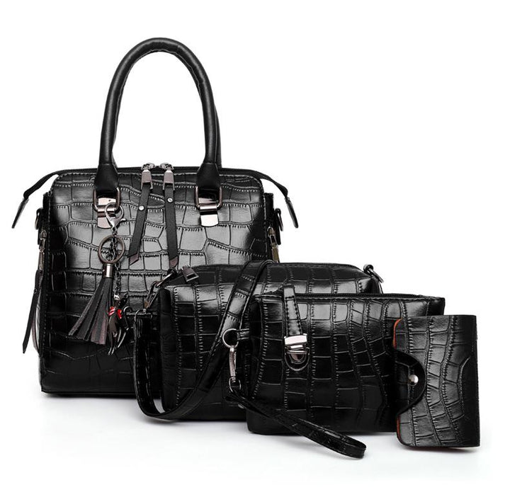 Palmer - 4-Piece Crocodile Pattern Handbag