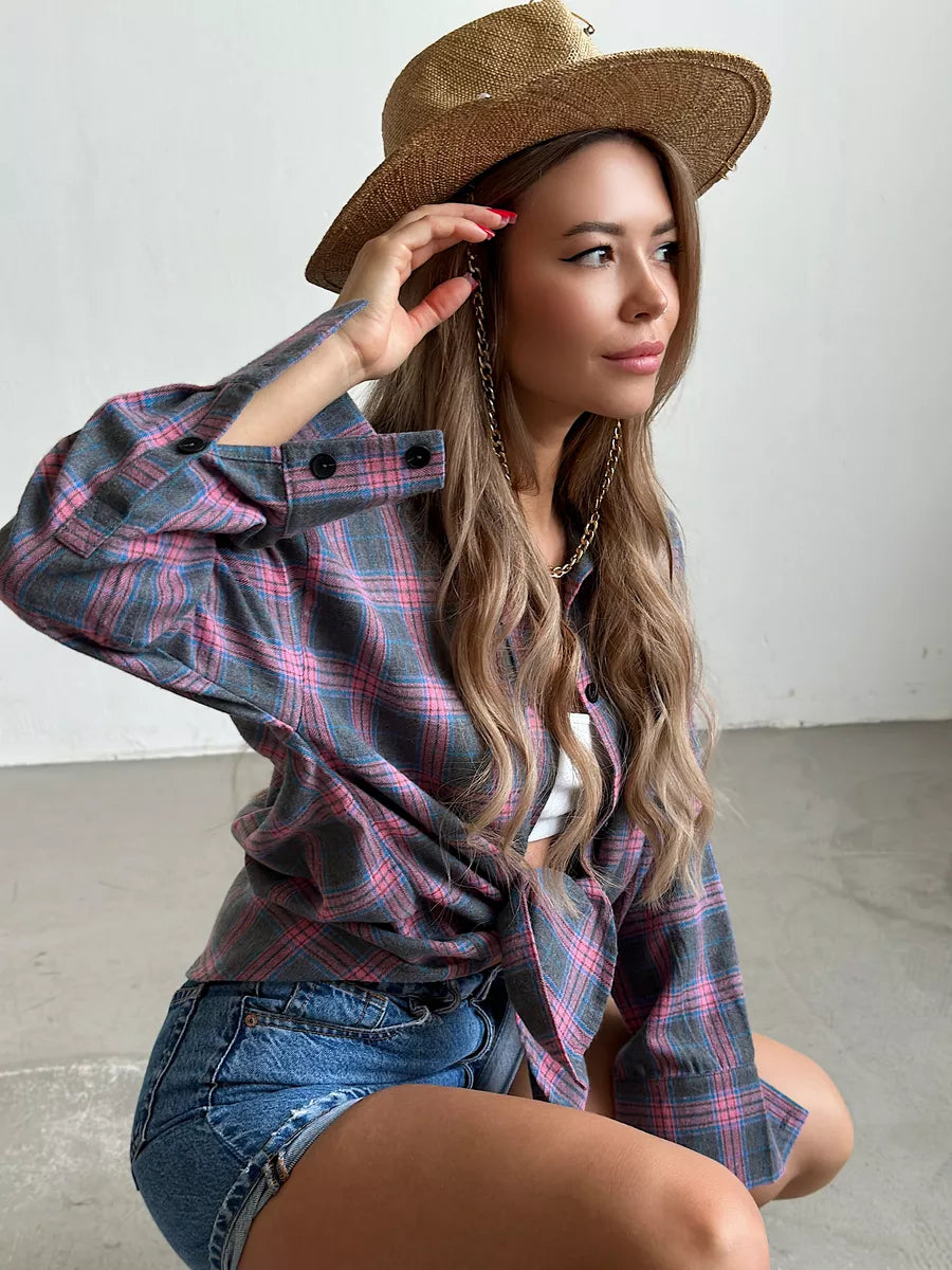 Caitlin - Checked Flannel Shirt