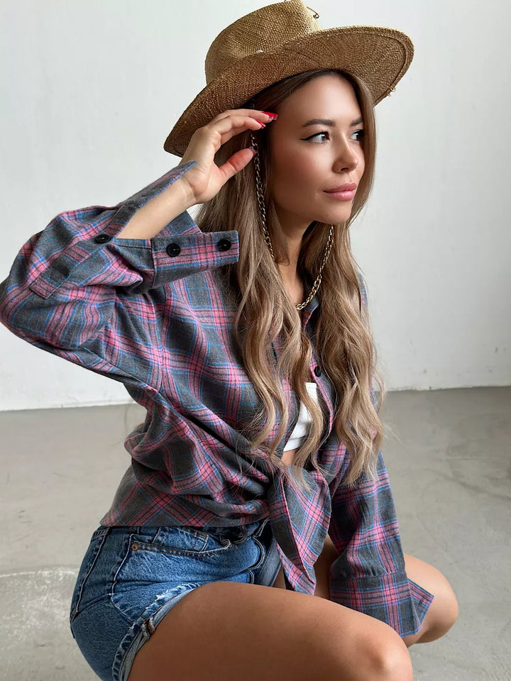 Caitlin - Checked Flannel Shirt