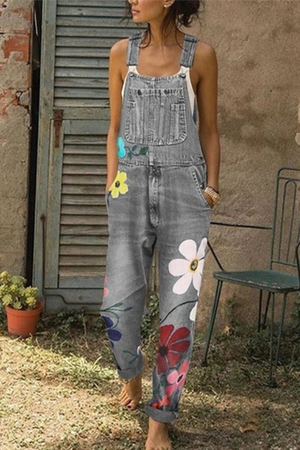 Sleeveless Denim Overall Solévia - Elena Harper