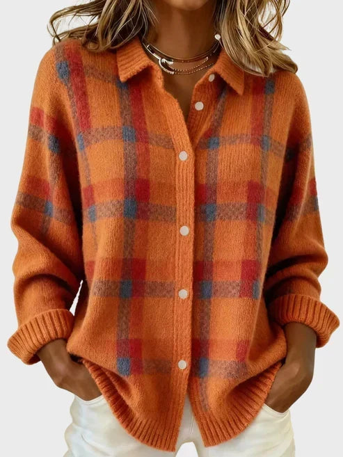 Bellatrixae Retro Plaid Cardigan - Elena Harper