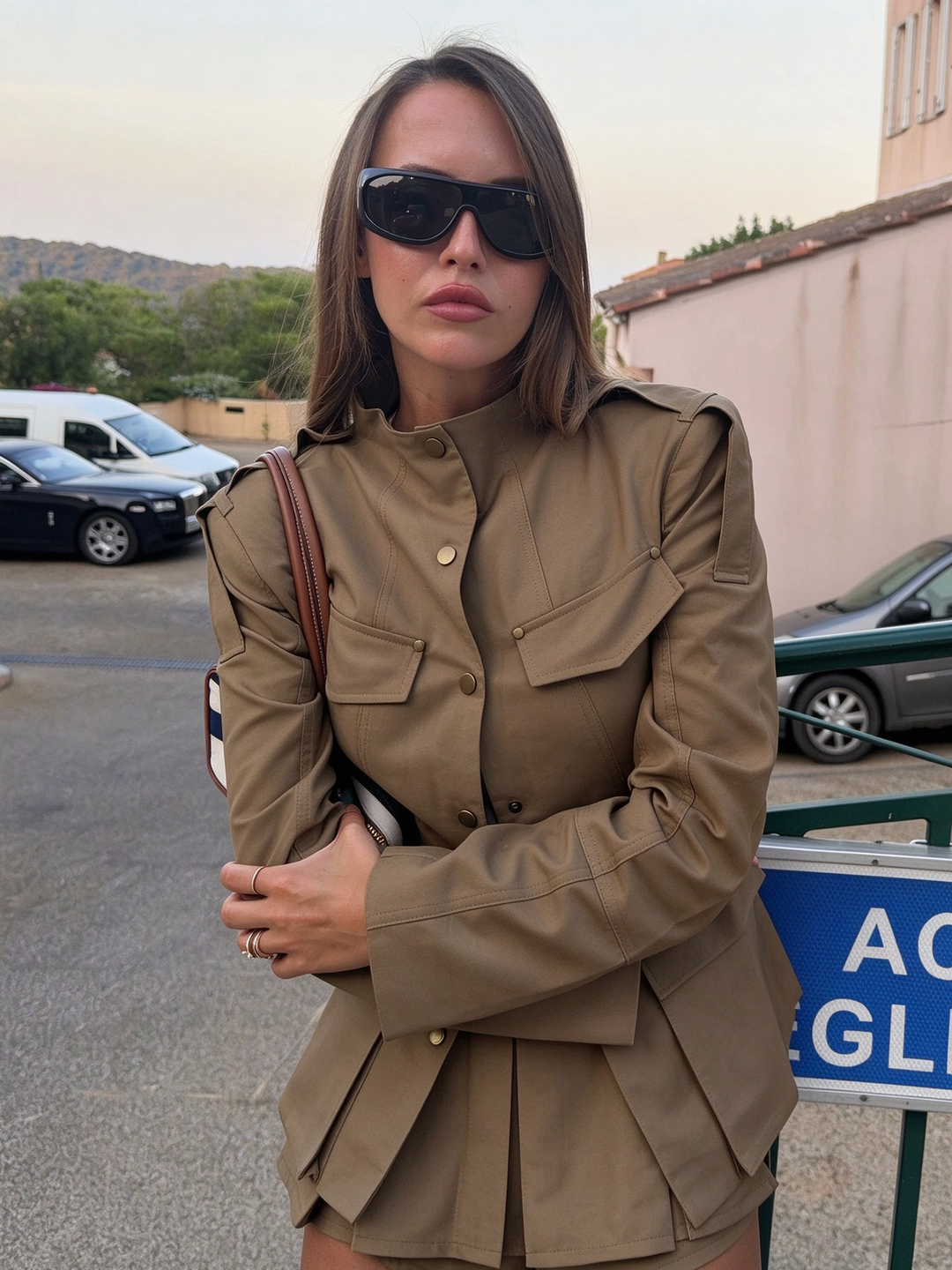 Khaki Safari Two-Piece Set