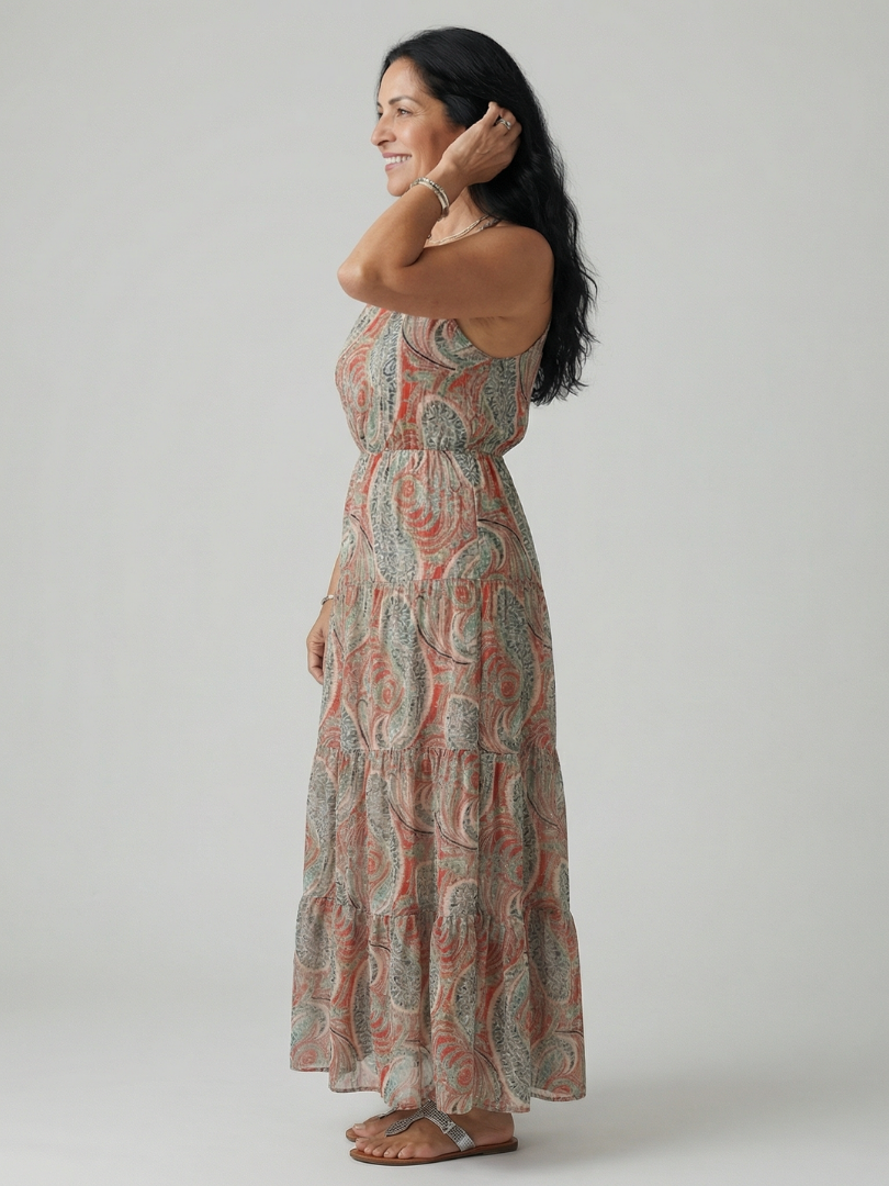 Aven Calm Drape Maxi Dress - Elena Harper