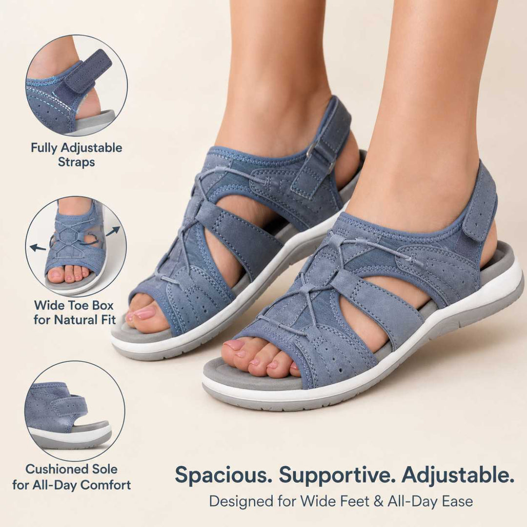 Orthopedic Shoes Women's Sandals Adjustable with Arch Support