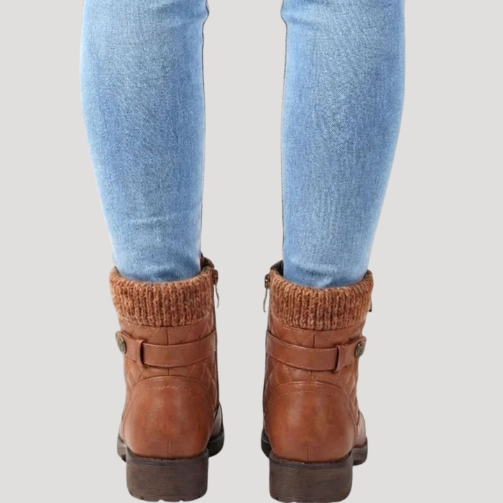 Women's Quilted Lace-Up Ankle Boots