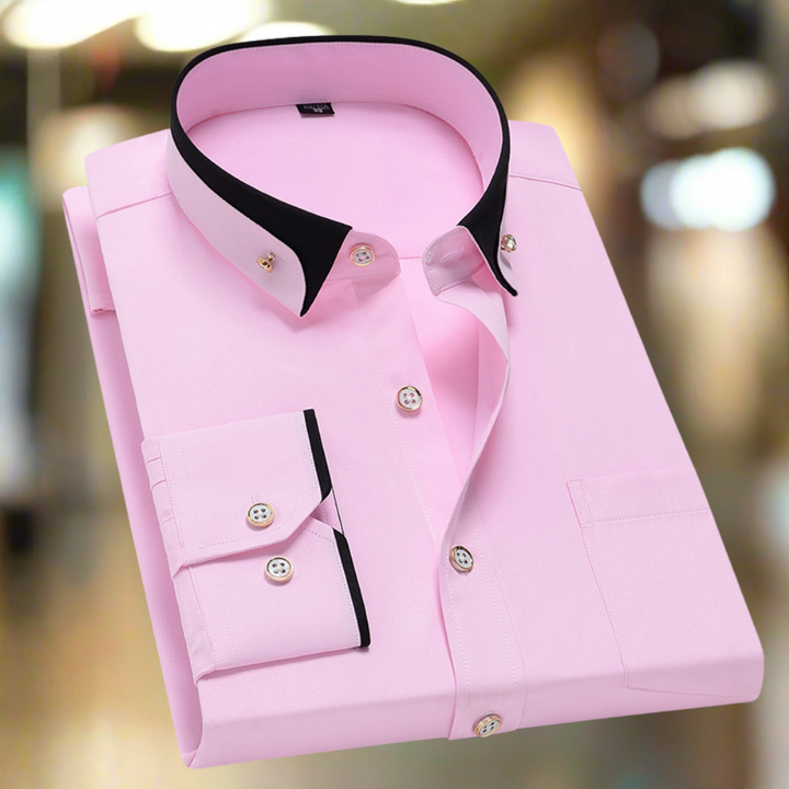Albert Classic Long Sleeve Cotton Shirt, view 9 - Elena Harper