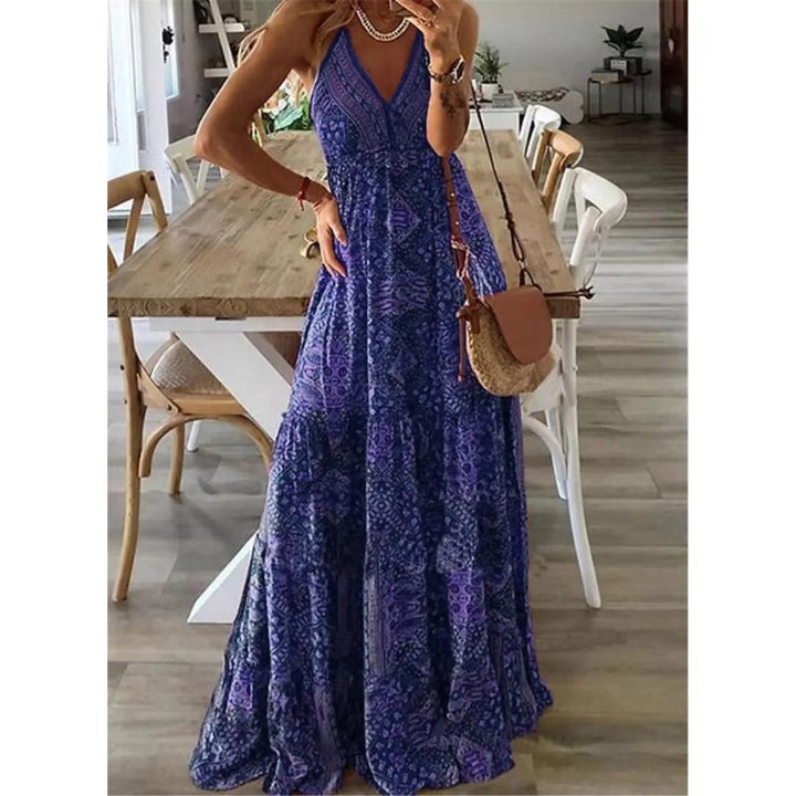 Printed Summer Maxi Dress - Aiah