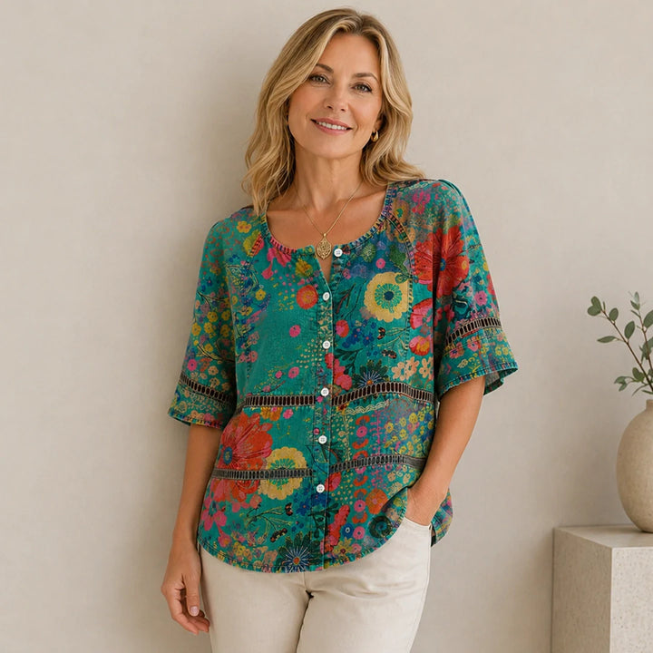 Inès™  |  Vintage Print Blouse