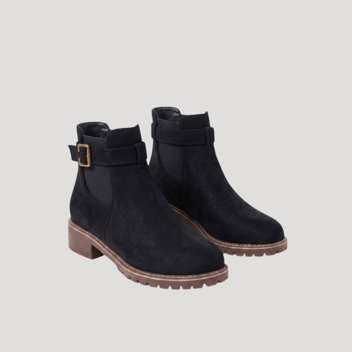 Women’s Chelsea Boots with Thick Sole and Buckle