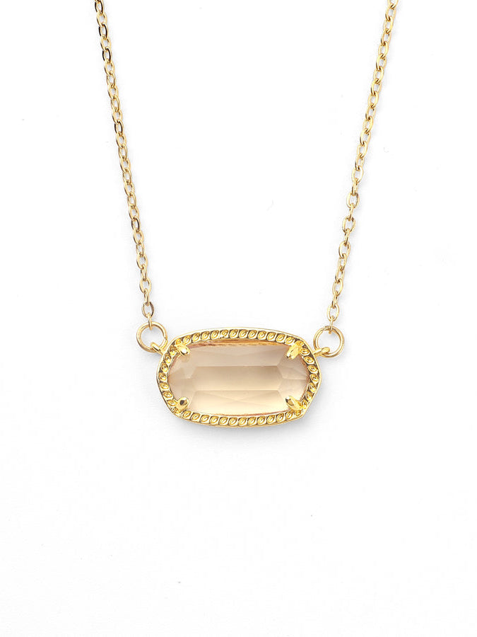 Oval Birthstone Pendant Necklace, view 8 - Elena Harper