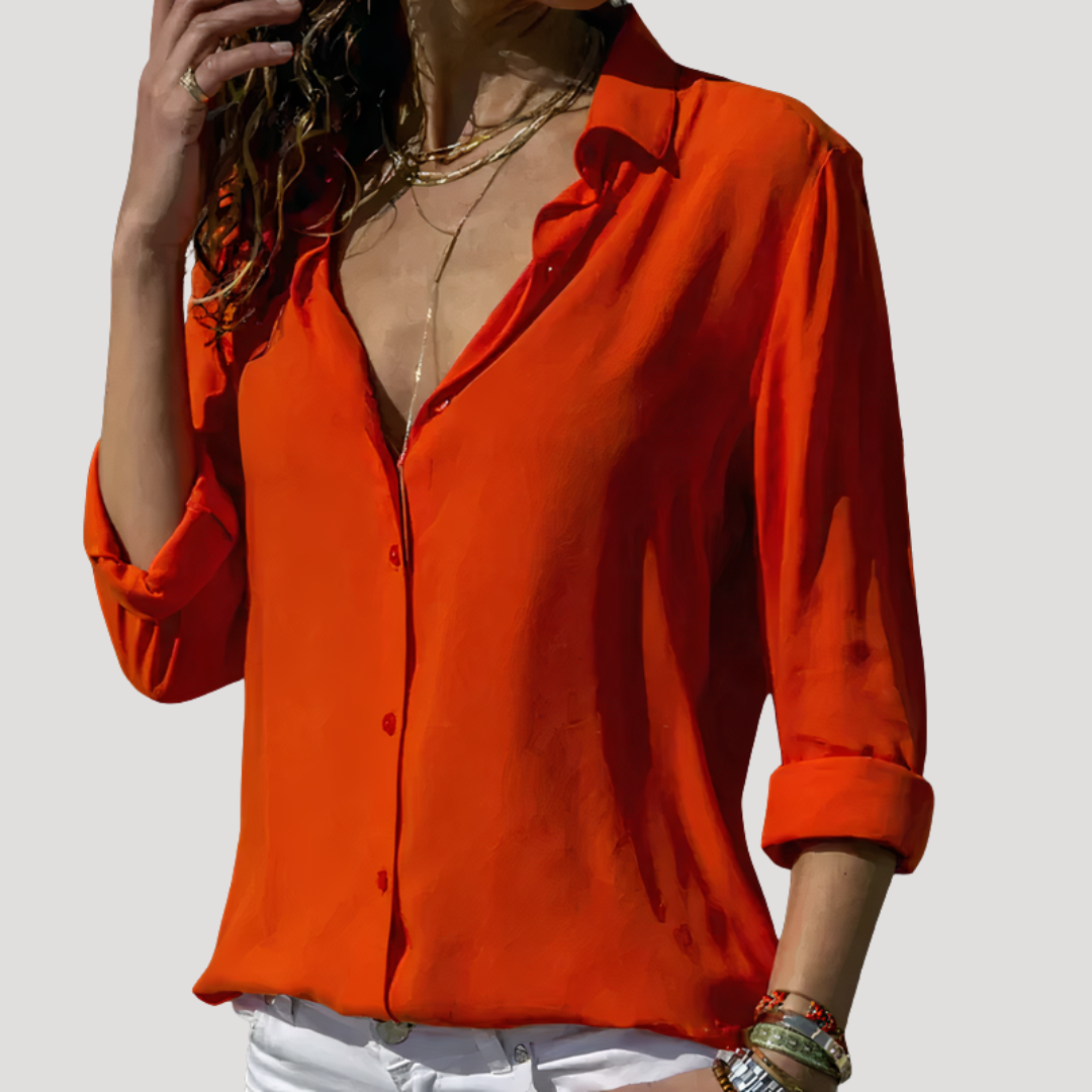 Fluid and Elegant Long Sleeve Blouse