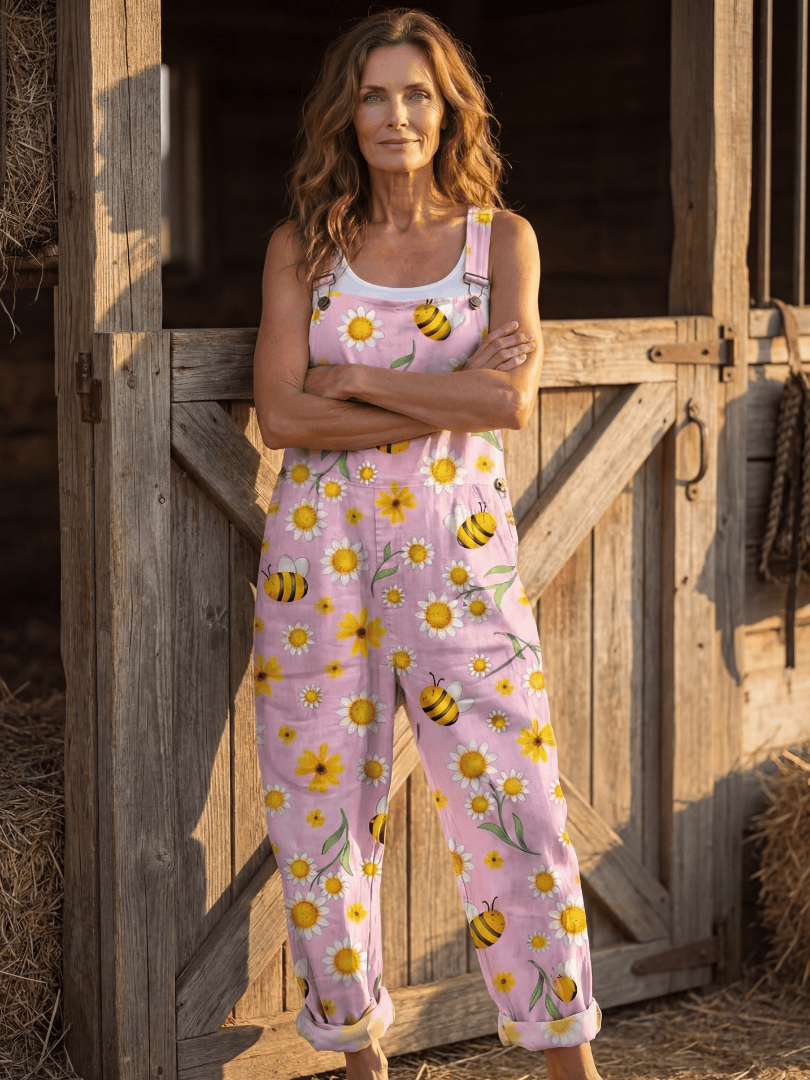 Evangeline™ Bloom Day Jumpsuit by Emma & Rose Cape Town, featuring floral print, sleeveless design, and relaxed fit.