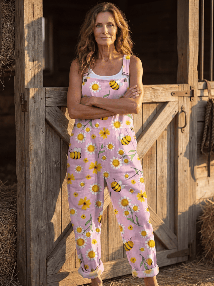 Evangeline™ Bloom Day Jumpsuit by Emma & Rose Cape Town, featuring floral print, sleeveless design, and relaxed fit.