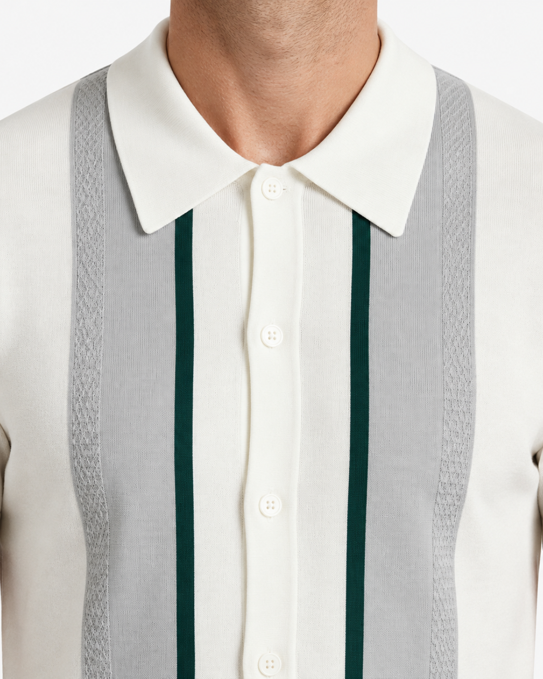 Tailored Two-Button Polo Shirt For Men
