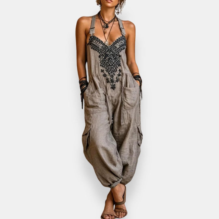 BOHEMIAN EMBROIDERED JUMPSUIT FOR WOMEN