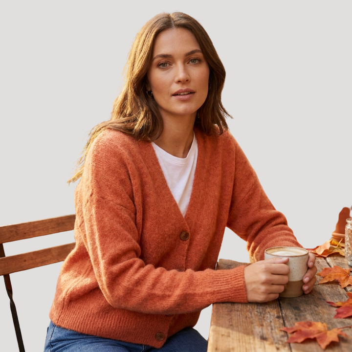 Women's V-Neck Buttoned Cardigan