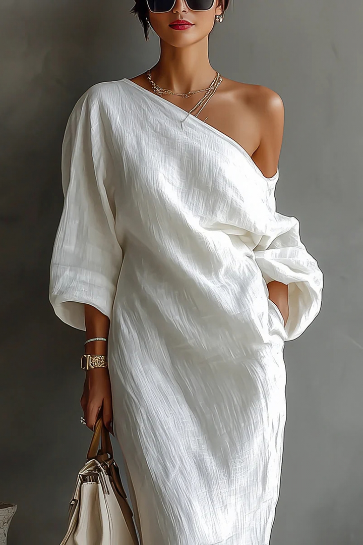 Alva™ | Elegant One Shoulder Maxi Dress