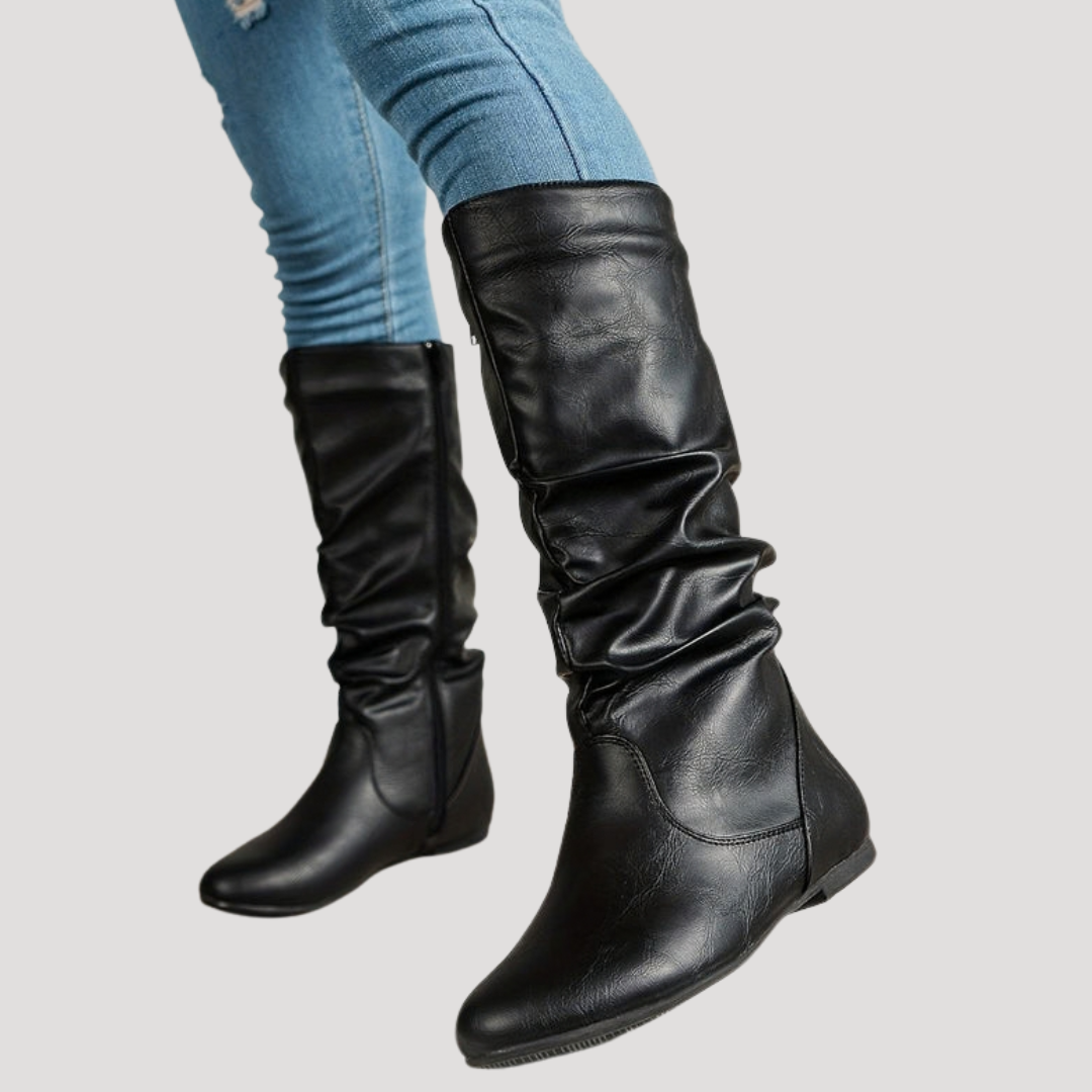 Women's Knee-High Slouchy Flat Boots