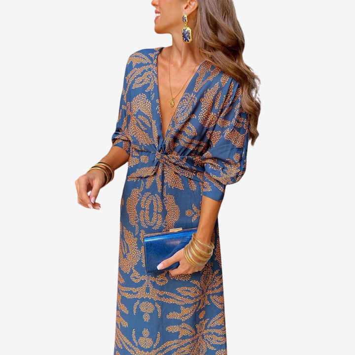 Doriane Midi Wrap Dress - Elena Harper