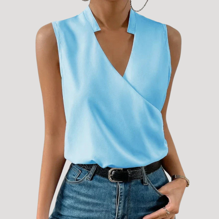 Chic Women's Sleeveless V-Neck Top