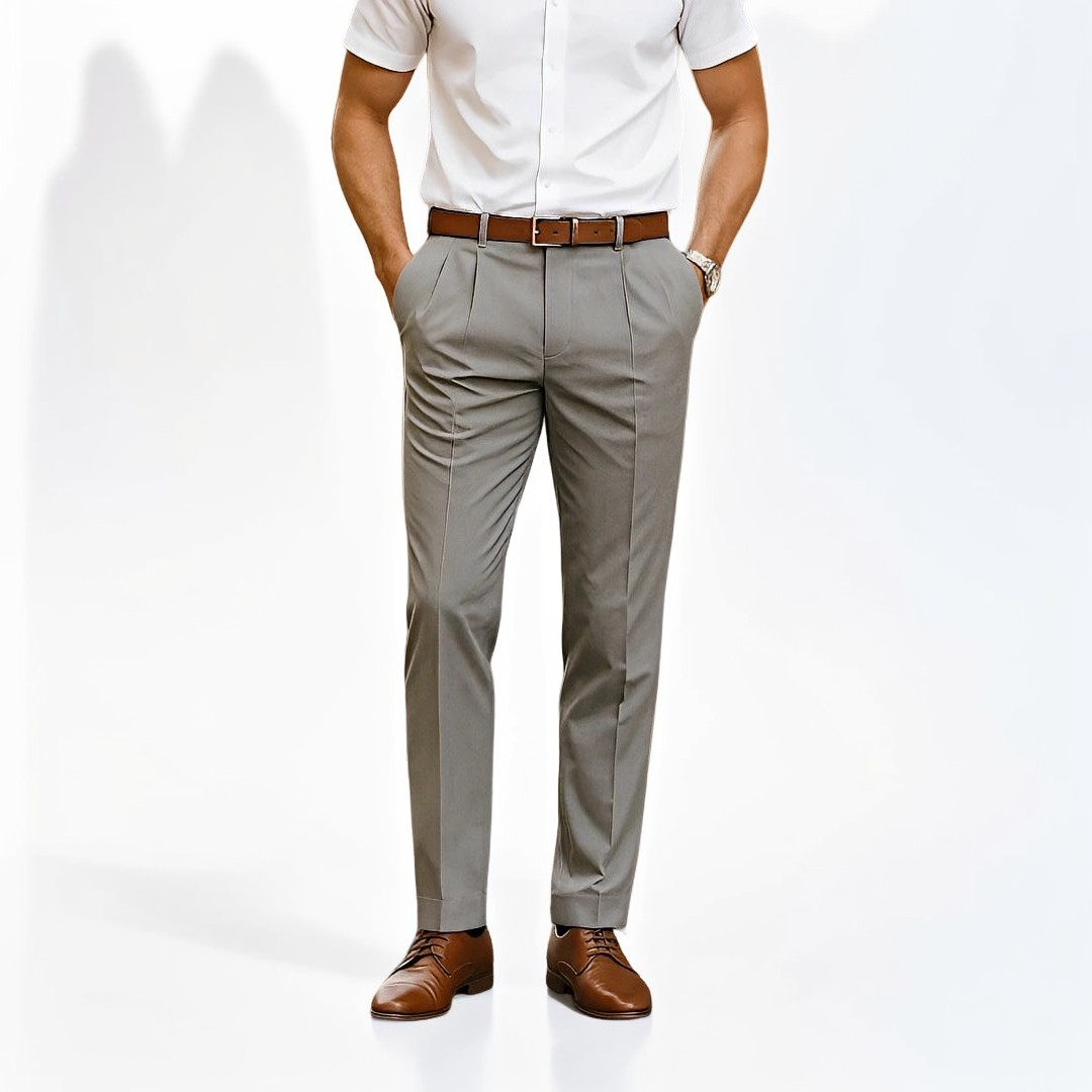 Brandon Formal Straight Pants, view 4 - Elena Harper