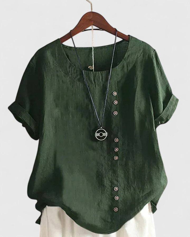 Elisavie™  |  Comfortable Short Sleeve Blouse